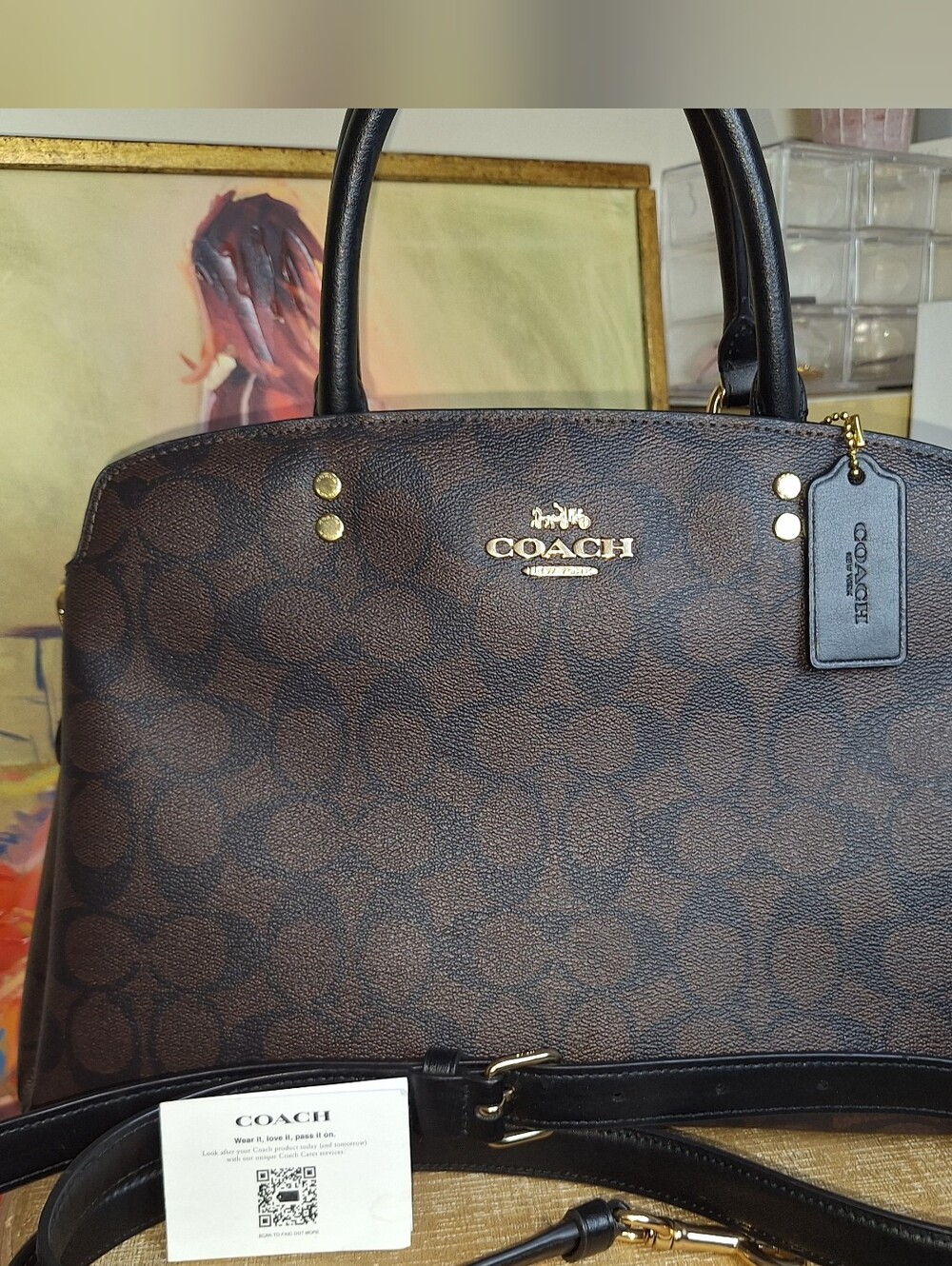 Coach Lillie Carryall Signature Canvas NWOT